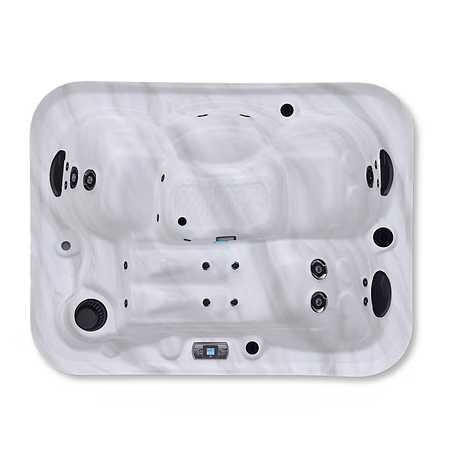Maple M321 four-person plug-and-play spa with lounge seating