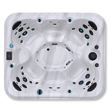 Maple M420 seven-person 240V hot tub with 50 hydrotherapy jets